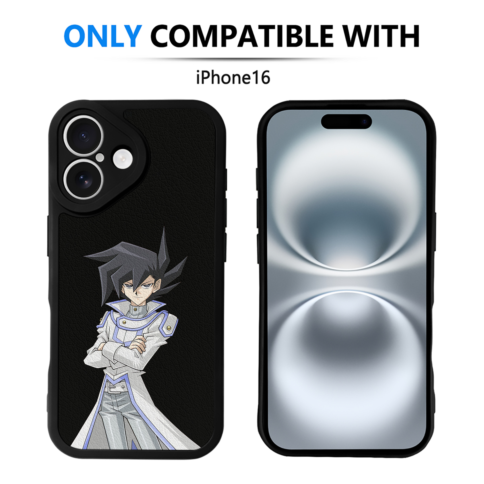 遊☆戯☆王 Yu-Gi-Oh! 【iPhone 16シリーズ対応】シリコンスマホケース（レザー調） 材質：シリコン